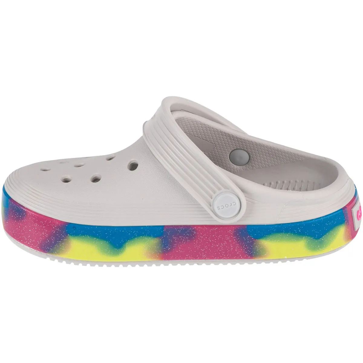 Off Court Glitter Band Kids Clog