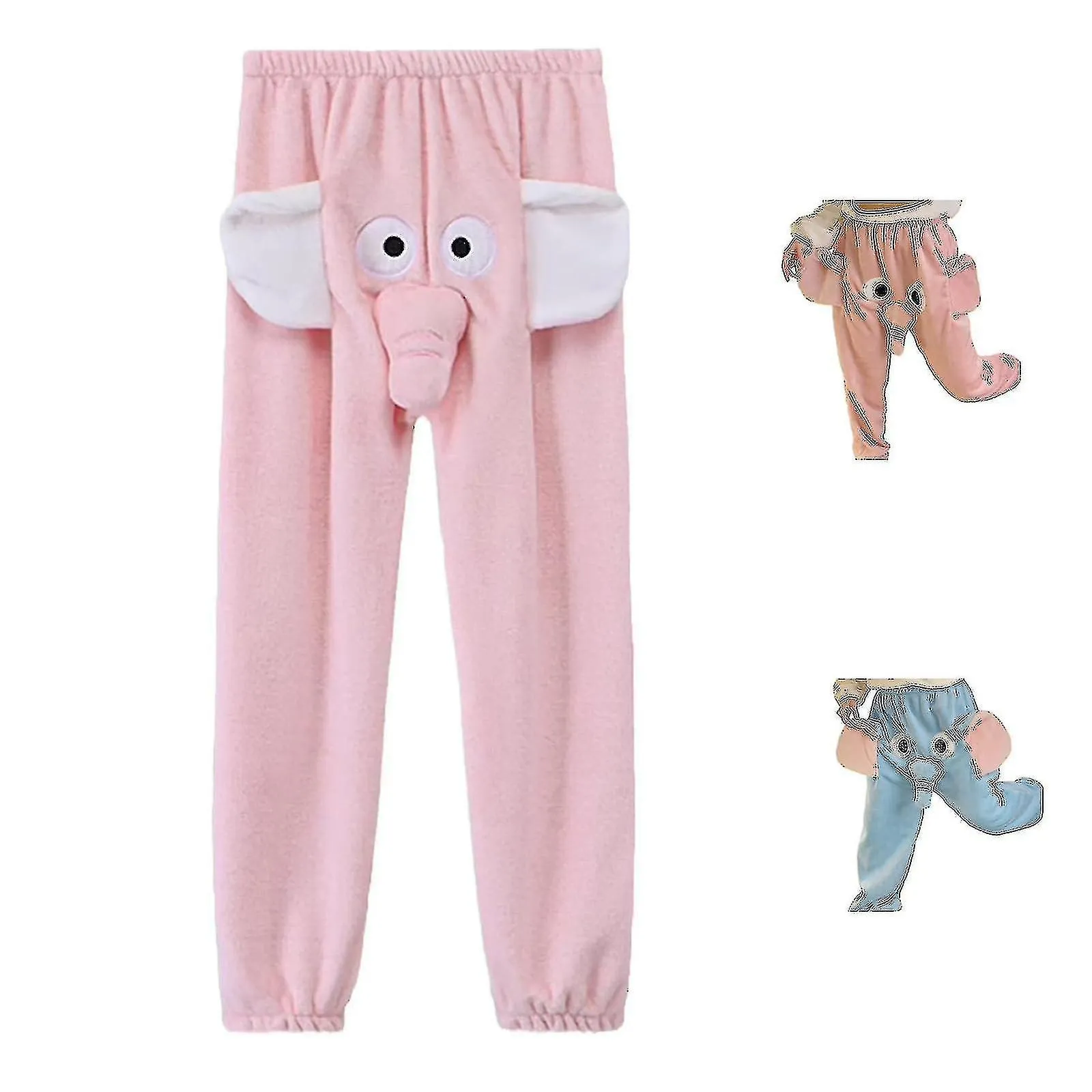 Pantalones de elefante divertidos Pantalones de salón para hombre para mujer Pantalones de pijama de pareja de felpa para el hog