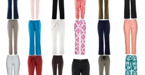 Pantalones largos para mujeres material cómodo