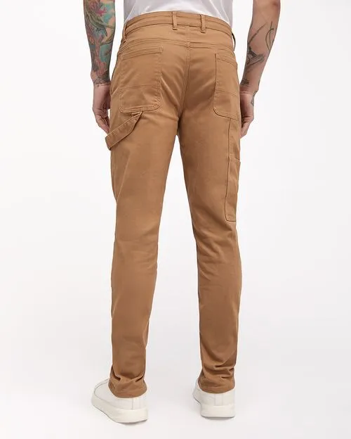 Pantalón Hombre Carpenter Beige Tabaco