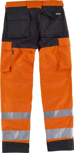 Pantalón multibolsillos alta visibilidad Naranja / Negro