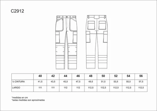 Pantalón multibolsillos alta visibilidad Naranja / Negro