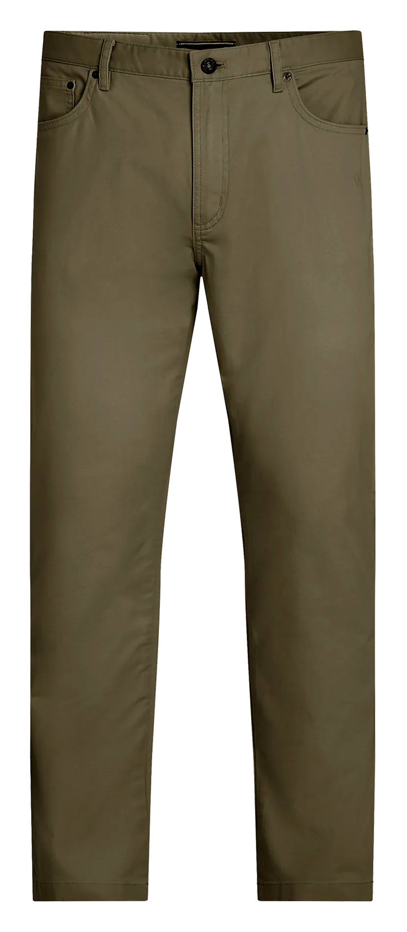 Pantalón recto de mezcla de algodón orgánico en caqui