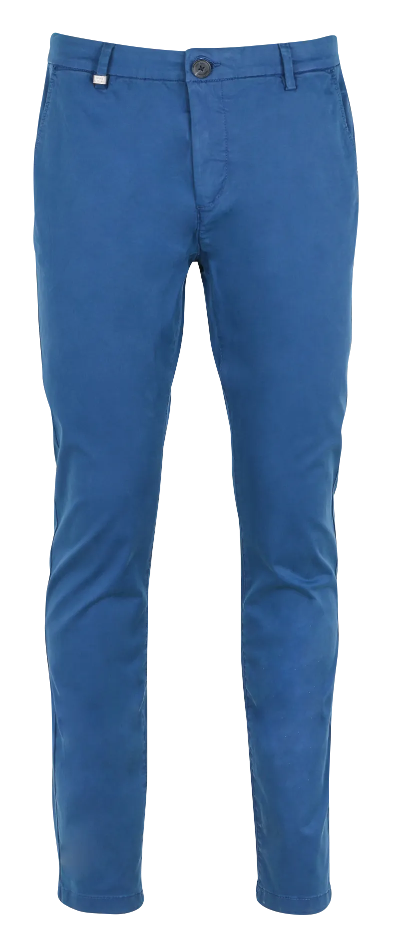 Pantalón slim de algodón mezclado en azul