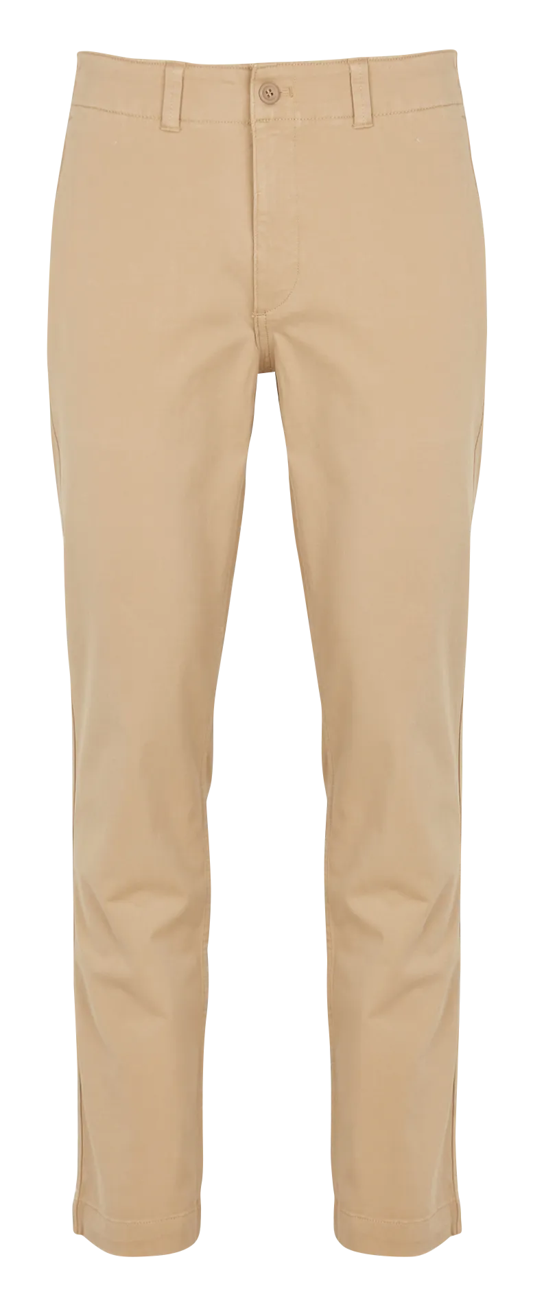 Pantalón slim de mezcla de algodón en dorado