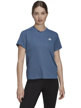 Playera Adidas Run It Azul Para Mujer