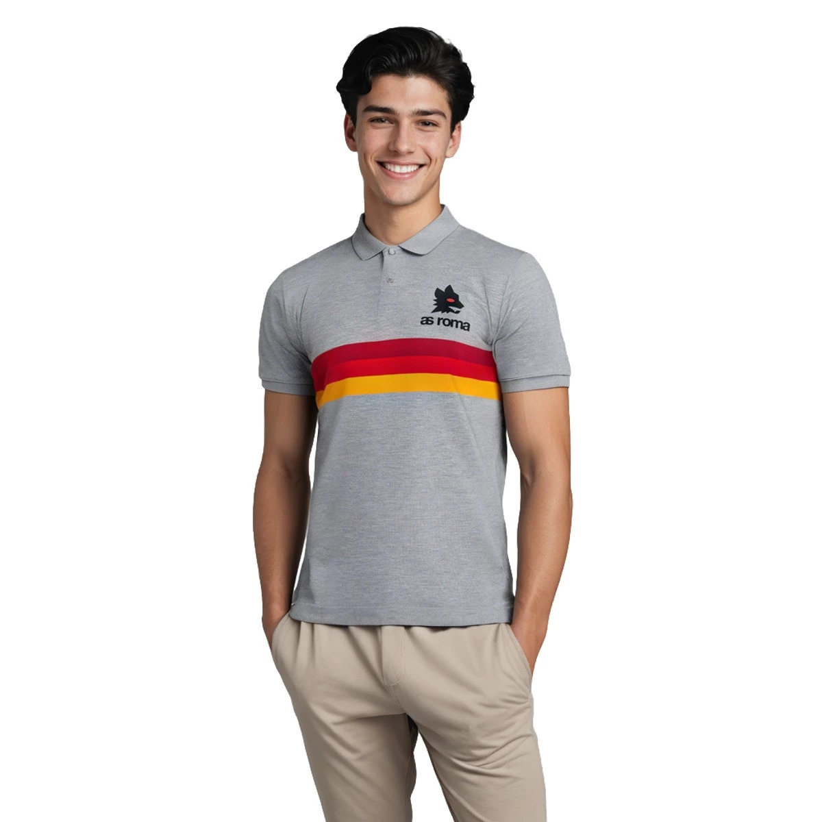 Polo COPA As Roma Stripes