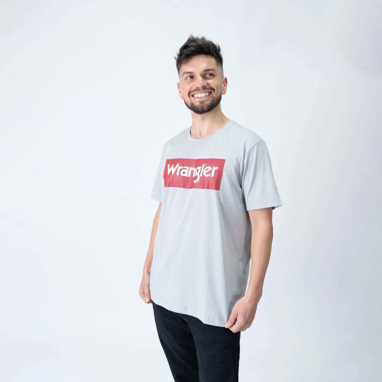 Remera Wrangler de Hombre - BOX LOGO T-SHIRT - WM5502URCZ - Sin color