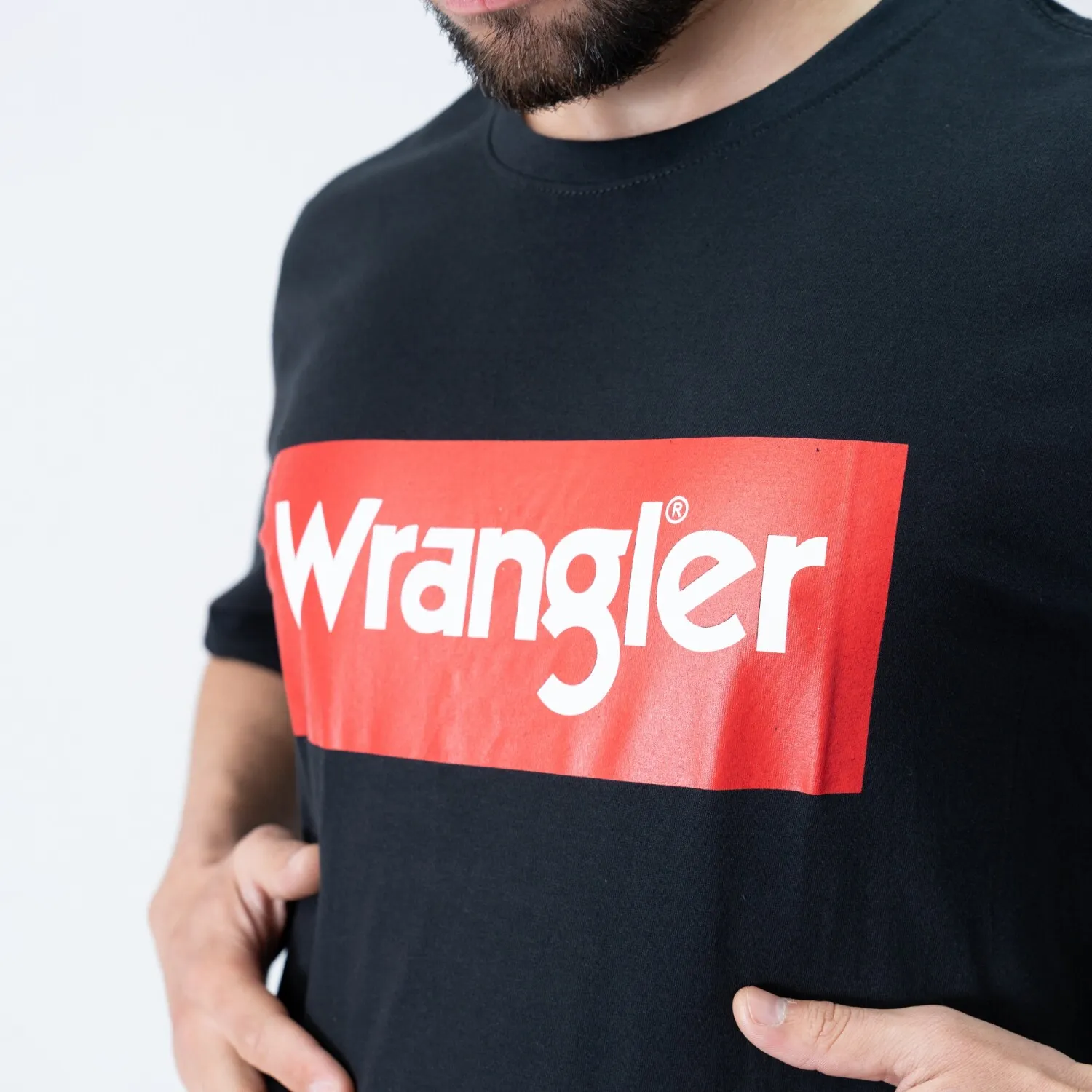 Remera Wrangler de Hombre - BOX LOGO T-SHIRT - WM5502URPR - Sin color