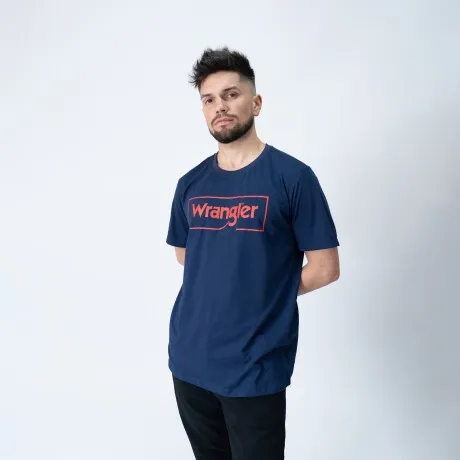 Remera Wrangler de Hombre - LOGO T-SHIRT - WM5500URMA - Sin color