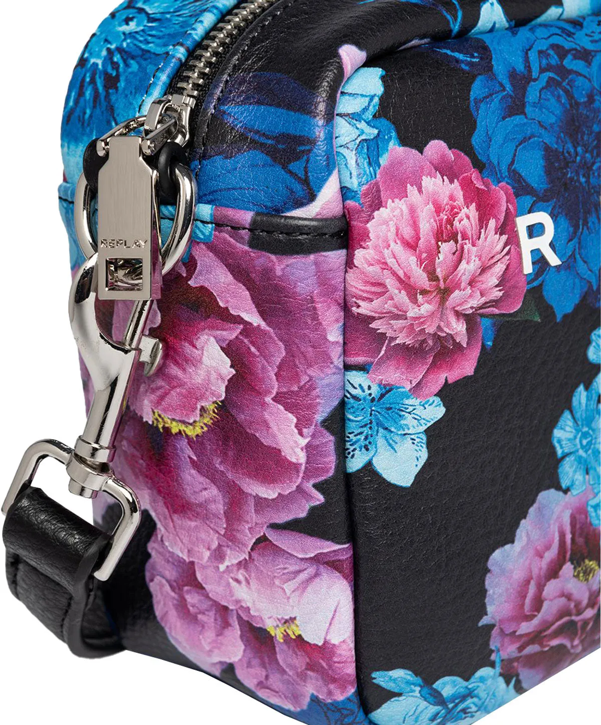 Replay FW3112.001 Bolso cruzado con estampado floral para mujer en negro multi