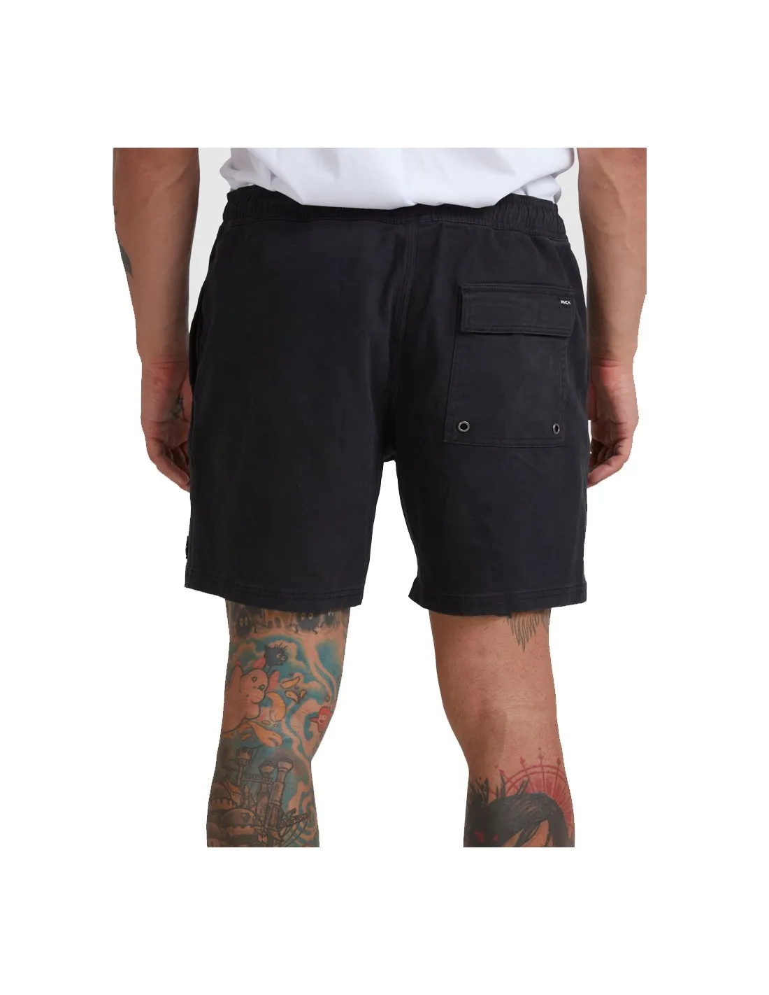 RVCA ESCAPE ELASTIC SHORT BLACK