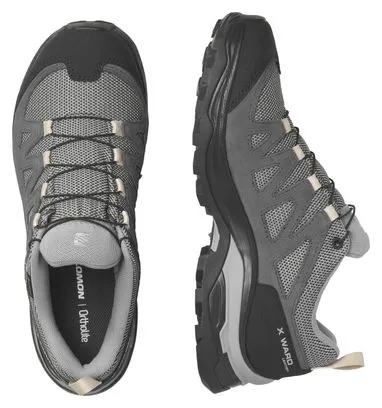 Salomon Salomon X Ward Leather Gore-Tex Zapatillas de montaña para mujer Gris