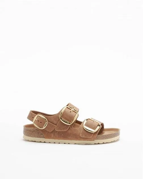 Sandalias Birkenstock Milano Big Buckle Camel