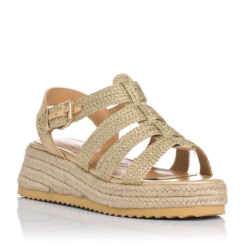 Sandalias Planas Mustang 52862 Mujer Oro