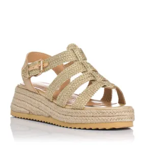 Sandalias Planas Mustang 52862 Mujer Oro