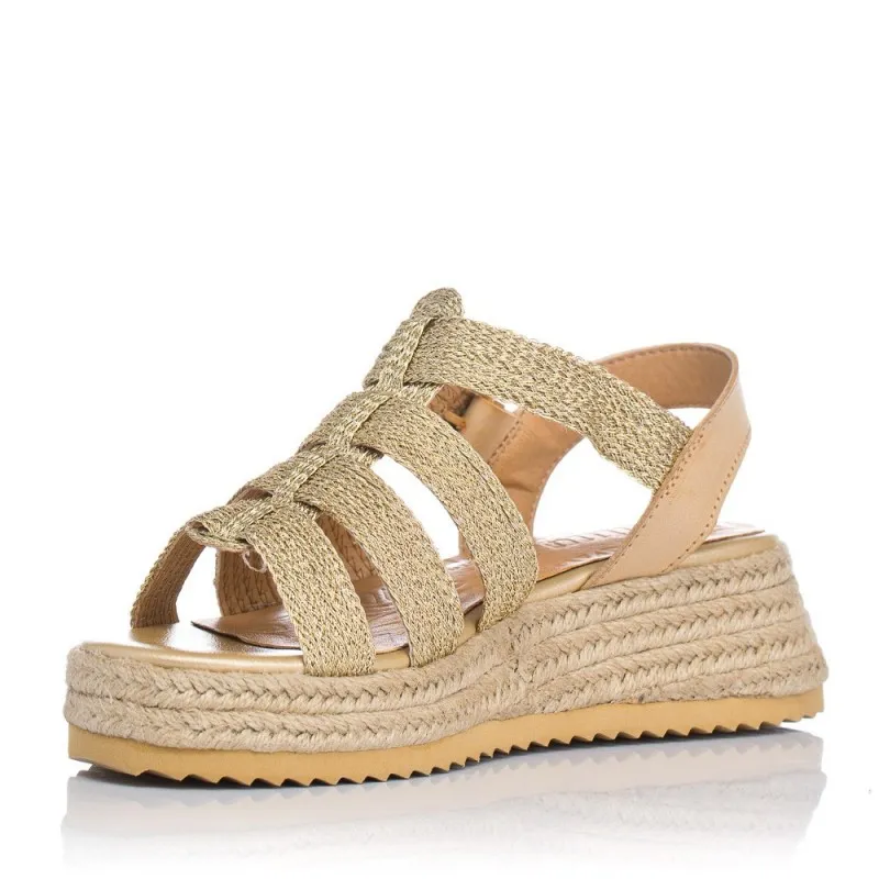 Sandalias Planas Mustang 52862 Mujer Oro