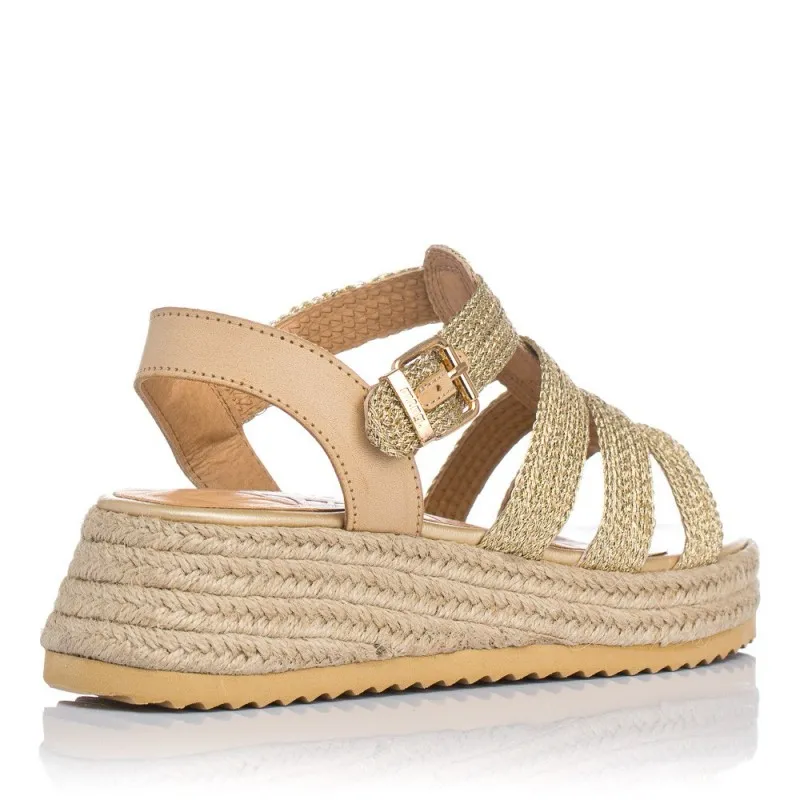 Sandalias Planas Mustang 52862 Mujer Oro