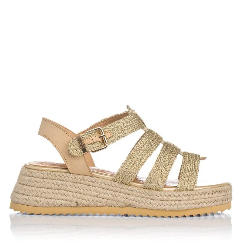 Sandalias Planas Mustang 52862 Mujer Oro