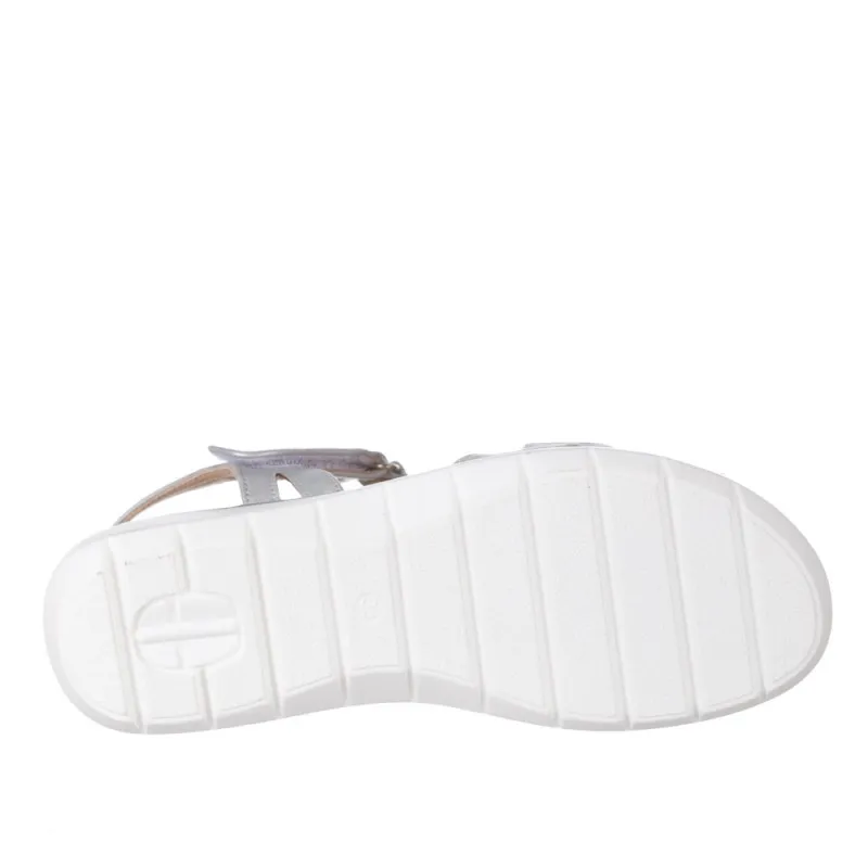 Sandalias Planas Mysoft 002 Mujer Plata