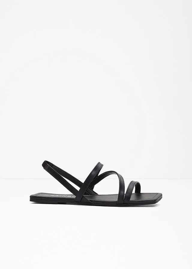 Sandalias planas Negro