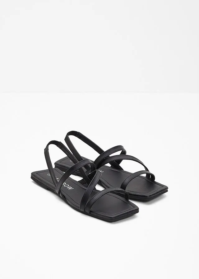 Sandalias planas Negro