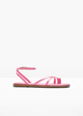 Sandalias planas Rosa brillante