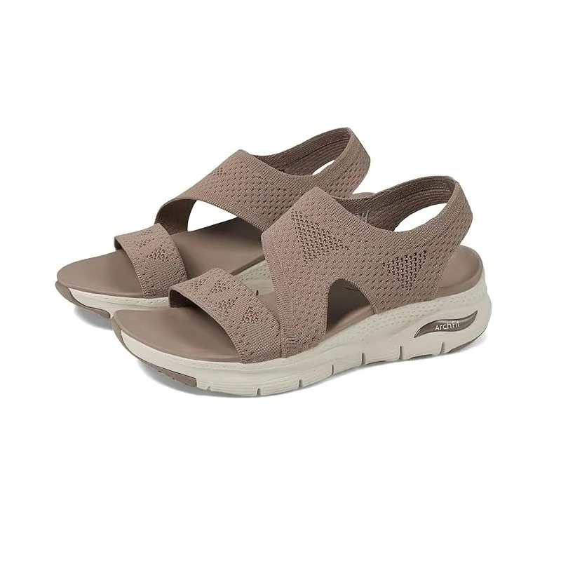 Sandalias Planas Skechers 119458 Mujer Marron