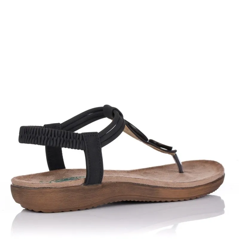 Sandalias Planas Zapp 17063 Mujer Negro