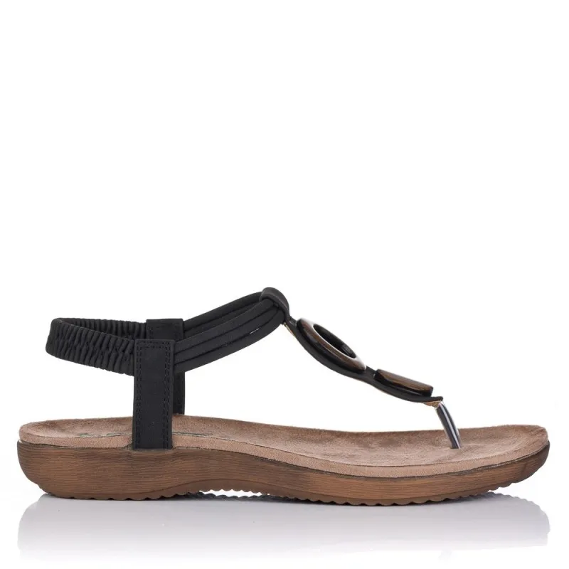 Sandalias Planas Zapp 17063 Mujer Negro