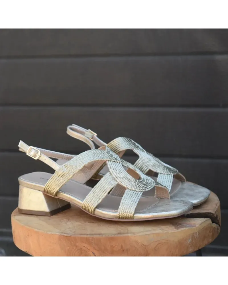 Sandalias tacón bajo DANGELA 21512 plata