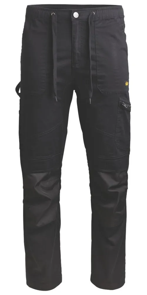 Site Tesem, pantalón de trabajo multibolsillo, negro (cintura 30