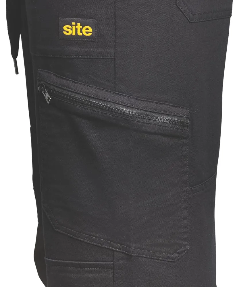 Site Tesem, pantalón de trabajo multibolsillo, negro (cintura 30