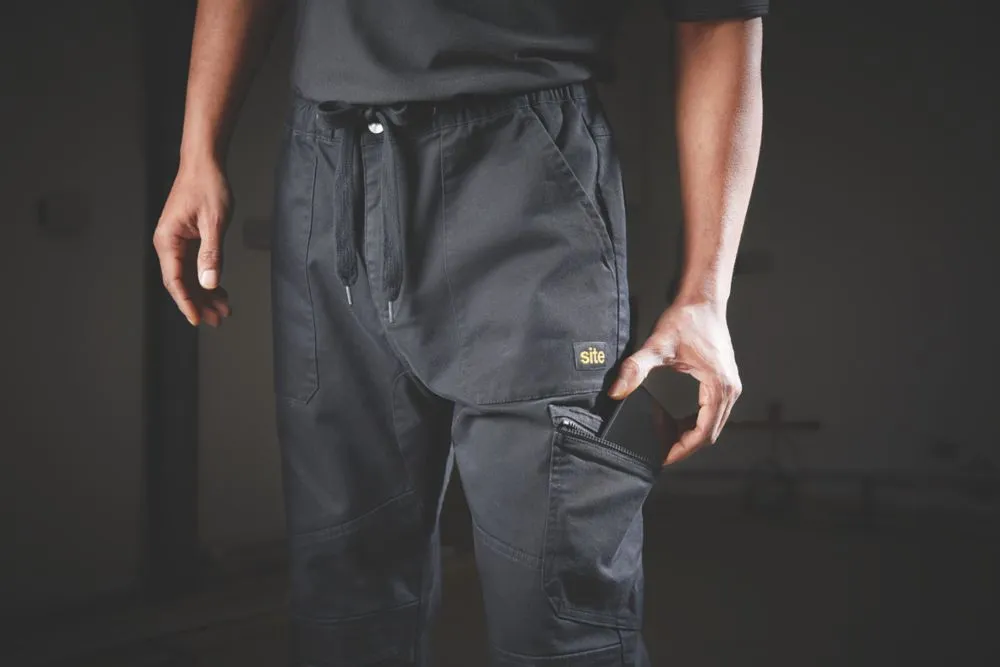 Site Tesem, pantalón de trabajo multibolsillo, negro (cintura 30