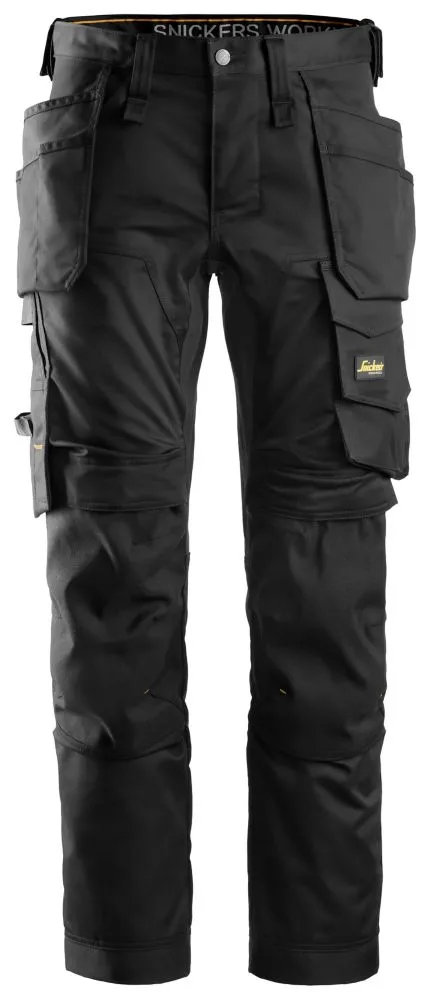 Snickers AllroundWork, pantalón elástico, negro (cintura 30