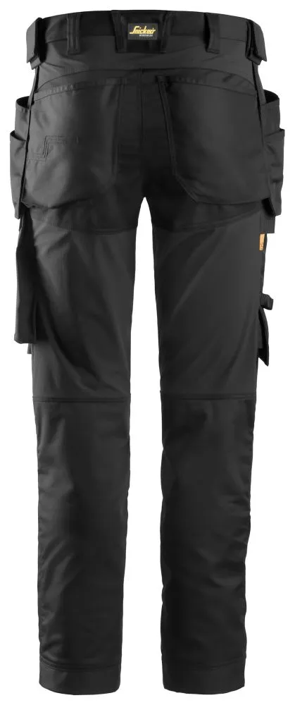 Snickers AllroundWork, pantalón elástico, negro (cintura 30