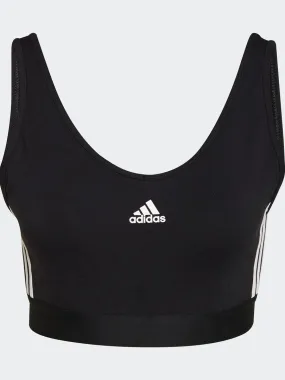 Sujetador de tirantes 'Adidas' con 3 bandas - NEGRO