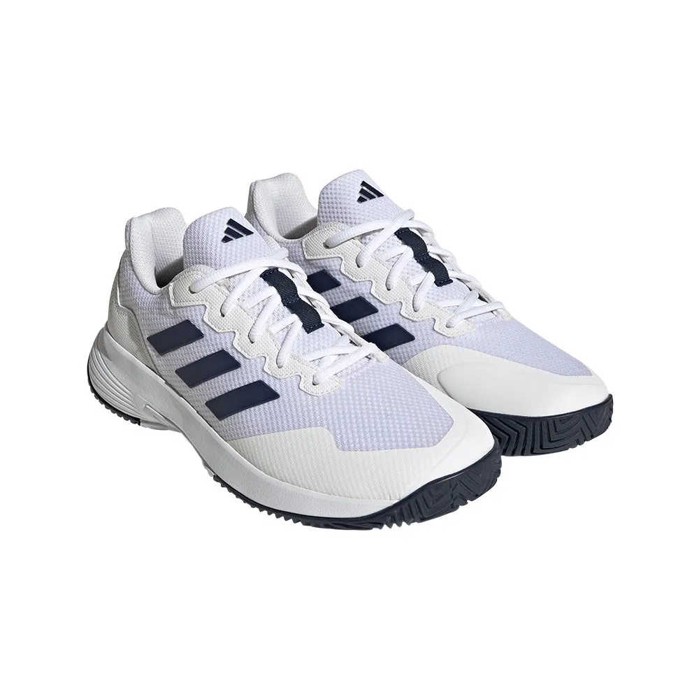 Tenis Hombre Adidas Gamecourt 2.0 - Blanco-Azul