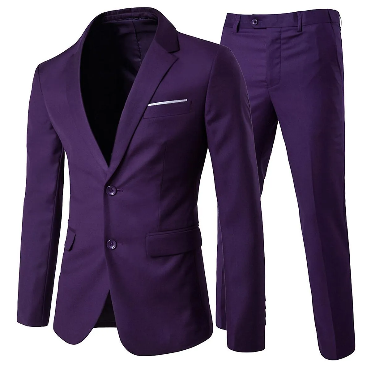 Traje de 2 piezas para hombre Allthemen, blazer de boda de negocios slim fit de dos botones y pantalones