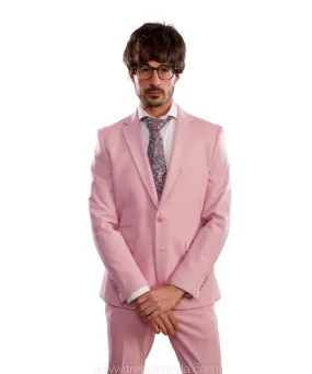 Traje rosa para hombre