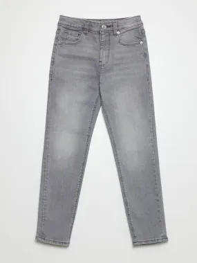 Vaquero slim con cintura ajustable - GRIS