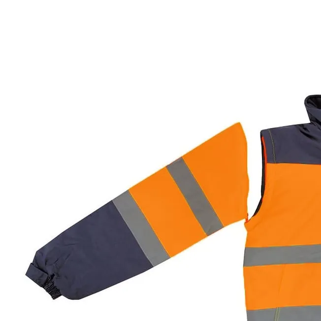 VELILLA VL161 - Chaqueta alcochada de dos tonos de alta visibilidad VL161 - Fluo Orange / Navy