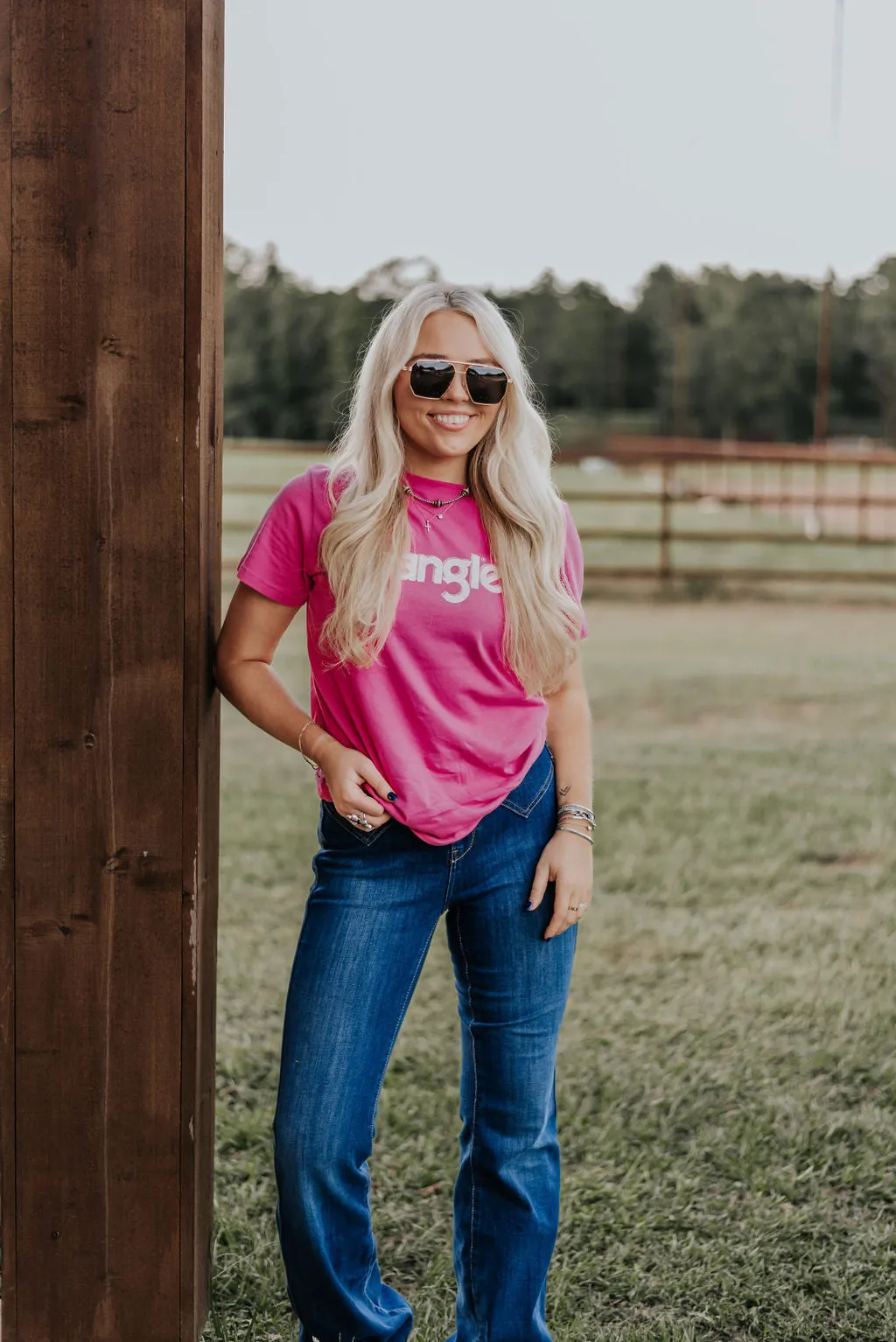 Women's Wrangler Very Berry Logo Tee-