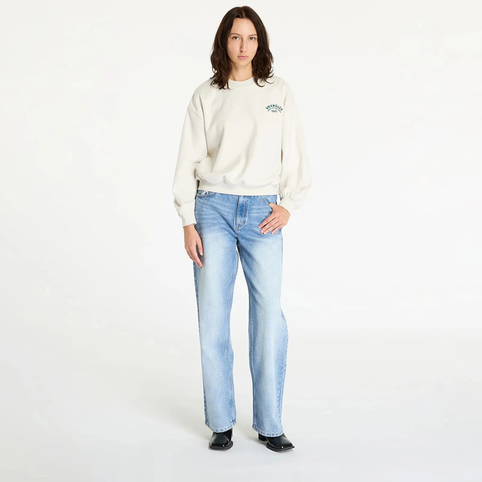 Wrangler Oversized Sweat Vintage White