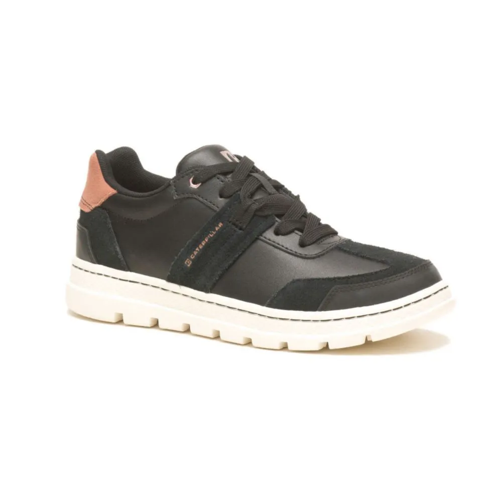 Zapatillas Urbanas para Mujer Cat Negro Cuero