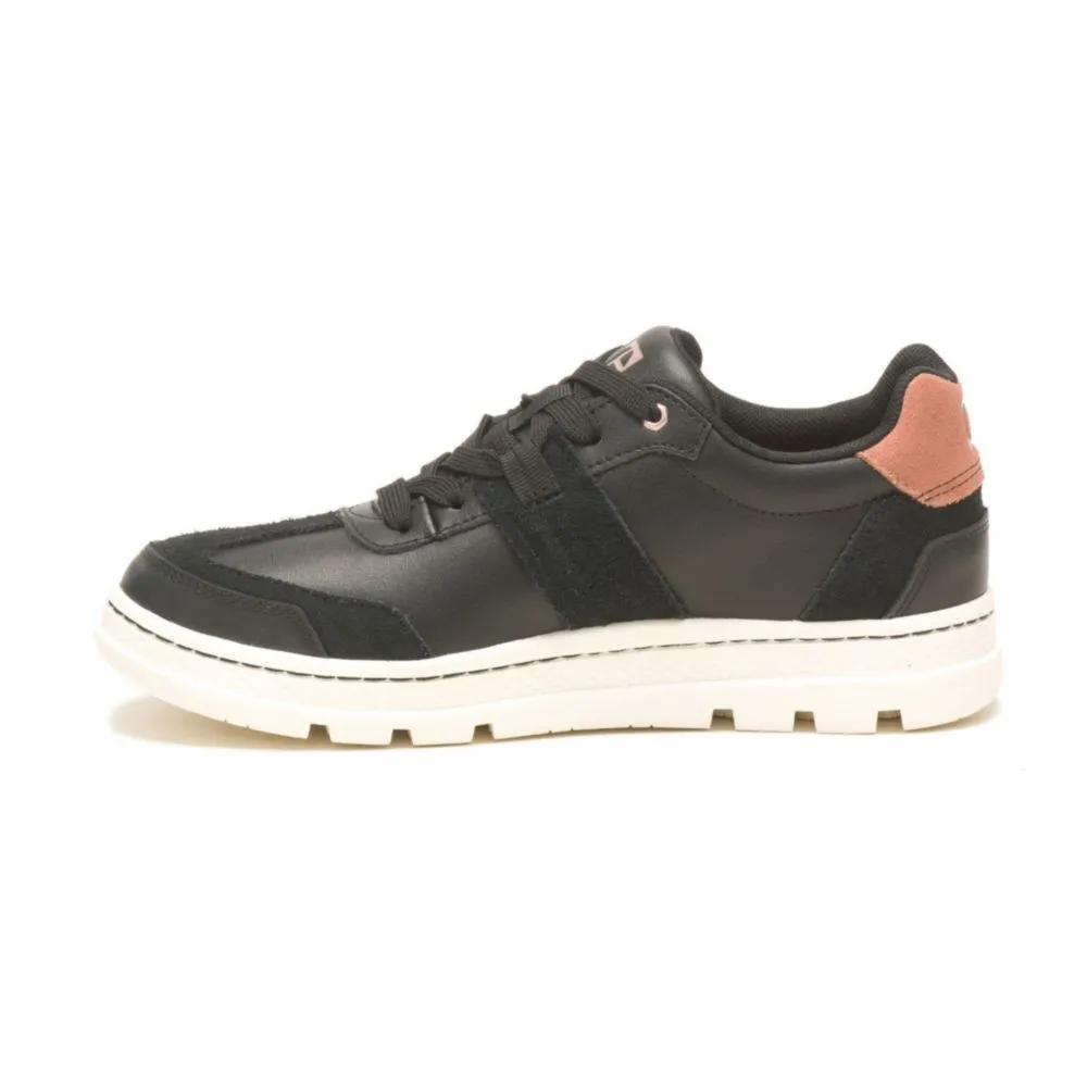 Zapatillas Urbanas para Mujer Cat Negro Cuero