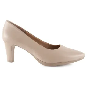 Zapatos Salones de piel beige by