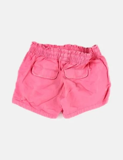 Zara Short de tela rosa